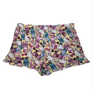 Hello Kitty High Waist Pink and Yellow 3X Ruffle Shorts